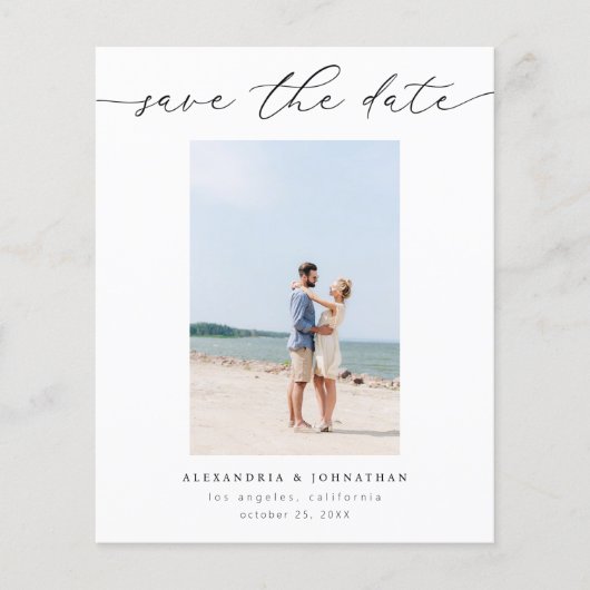 Budget Chic Stilvolles Mod-Foto Save the Date 3 (Vorderseite)