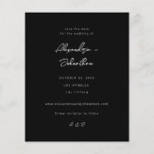 Budget Chic Stilvolles Mod-Foto Save the Date 3 Bl (Rückseite)