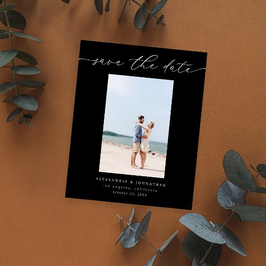 Budget Chic Stilvolles Mod-Foto Save the Date 3 Bl Flyer