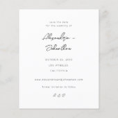 Budget Chic Stilvolles Mod-Foto Save the Date 3 Flyer (Hinten)