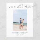 Budget Chic Stilvolles Mod-Foto Save the Date 3 Flyer (Vorne)