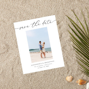 Budget Chic Stilvolles Mod-Foto Save the Date 3 Flyer