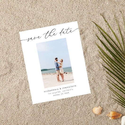 Budget Chic Stilvolles Mod-Foto Save the Date 3 Flyer