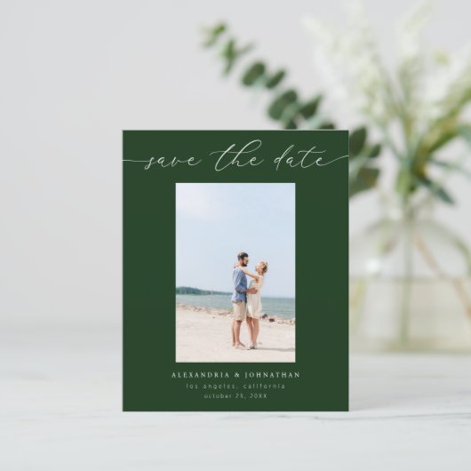 Budget Chic Stilvolles Mod-Foto Save the Date 3 GR (Stehend Vorderseite)