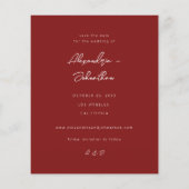 Budget Chic Stilvolles Mod-Foto Save the Date 3 Re (Rückseite)