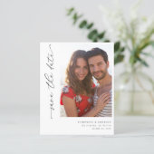 Budget Chic Stilvolles Mod-Foto Save the Date 5 (Stehend Vorderseite)