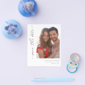 Budget Chic Stilvolles Mod-Foto Save the Date 5 Flyer (Einzeln)