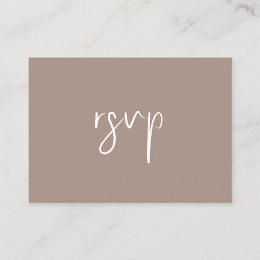 Budget Chic Wedding RSVP QR Code Umschließung Begleitkarte (Vorderseite)