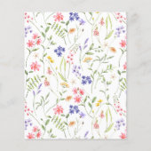 BUDGET Chic Wildblume Wasserfarbe Erwachsene Gebur (Rückseite)