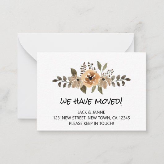 Budget & Chic Wir haben die Ankündigungskarte vers Mitteilungskarte (Vorderseite)