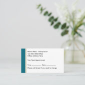 Budget Chiropraktiker Ernennung Business Cards Terminkarte (Stehend Vorderseite)