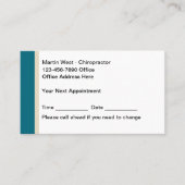 Budget Chiropraktiker Ernennung Business Cards Terminkarte (Vorderseite)