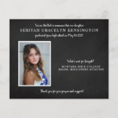 Budget Christliche Abschluss Ankündigung Verse (Rückseite)