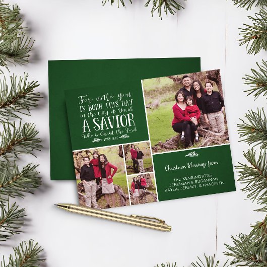 Budget Christliche Weihnachtscollage Luke 2 Foto