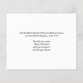 Budget Christliche Weihnachtskarte (Rückseite)