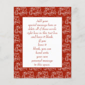 Budget Christmas Card Krippe Joy Red Flyer (Hinten)