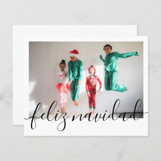 BUDGET Christmas Feliz Navidad Typografy Foto (Vorne/Hinten)