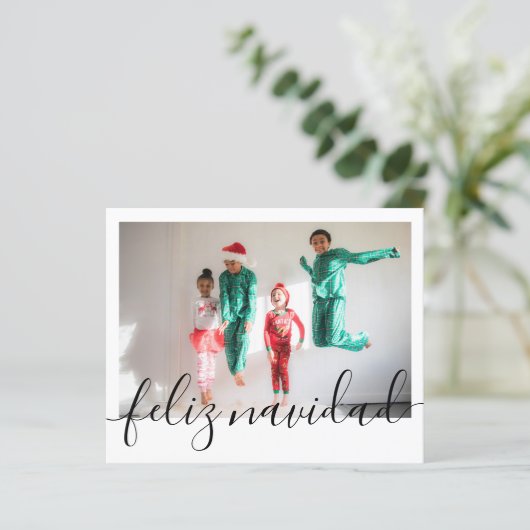 BUDGET Christmas Feliz Navidad Typografy Foto (Stehend Vorderseite)