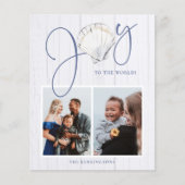 Budget Christmas Joy Seashell Holiday Foto (Vorderseite)