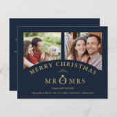 Budget Christmas Navy Chic Luxury Golden 2 Photos (Vorne/Hinten)