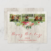 Budget Christmas Poinsettias Classic 3 Photos (Vorne/Hinten)