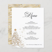 Budget Christmas Tree Menu Card Paper Sheet (Vorne/Hinten)