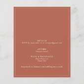 Budget Cinnamon Wedding Celebration Einladung (Rückseite)