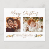 Budget Citrus Hygge Weihnachtsferienkarte (Vorderseite)