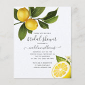 BUDGET Citrus Lemon Garden Brautparty Einladung (Vorderseite)