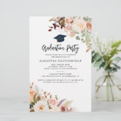Budget Class of 2025 Floral Graduation Party Card Briefpapier (Stehend Vorderseite)