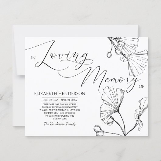 Budget Classic Beileid Memory /Vielen Dank. (Vorderseite)