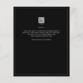 BUDGET Classic Black Gold White Wedite Einladung (Rückseite)