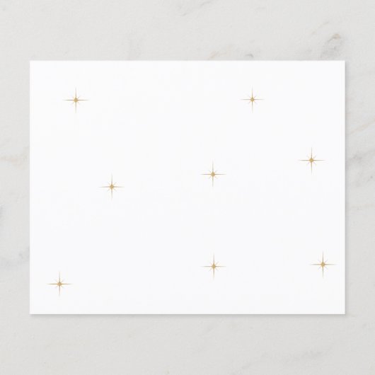 BUDGET Classic Celestial Gold Moon Stars Hochzeit (Rückseite)