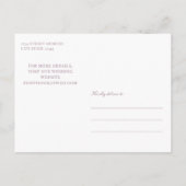 Budget Classic Dusty Save the Date Lila Postkarte (Rückseite)