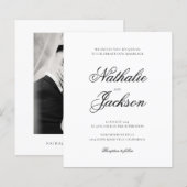BUDGET Classic Elegant Script Photo Wedding (Vorne/Hinten)