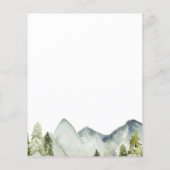 BUDGET Classic Mountain Forest Watercolor Wedding (Rückseite)