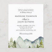 BUDGET Classic Mountain Forest Watercolor Wedding (Vorderseite)