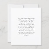 Budget Classic Script Wedding Photo Thank You Card (Rückseite)