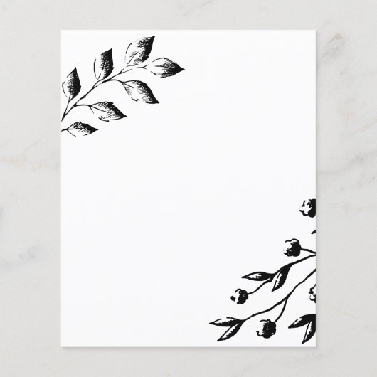 Budget Classic Wedding Einladung. Flyer (Hinten)