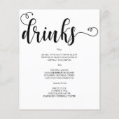 Budget Classic WEDDING MENU. Flyer (Hinten)