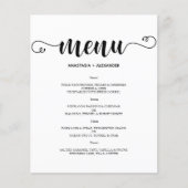 Budget Classic WEDDING MENU. Flyer (Vorne)