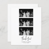 Budget Classic Wedding Photo Strip Thank You Card (Vorne/Hinten)