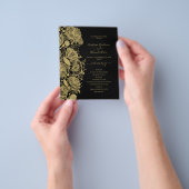 Budget Classic Wedding Program Karte. Flyer (Gruppe)