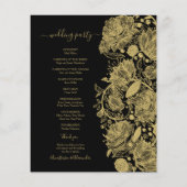 Budget Classic Wedding Program Karte. Flyer (Hinten)