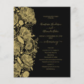 Budget Classic Wedding Program Karte. Flyer (Vorne)