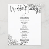 Budget Classic Wedding Program Karte. Flyer (Hinten)