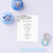 Budget Classic Wedding Program Karte. Flyer (Einzeln)