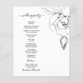 Budget Classic Wedding Program Karte. Flyer (Hinten)
