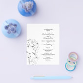 Budget Classic Wedding Program Karte. Flyer (Einzeln)