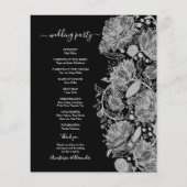 Budget Classic Wedding Program Karte. Flyer (Hinten)